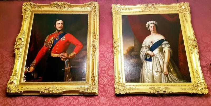 Portraits of Prince Albert and Queen Victoria at Castle Museum. Friedenstein Castle