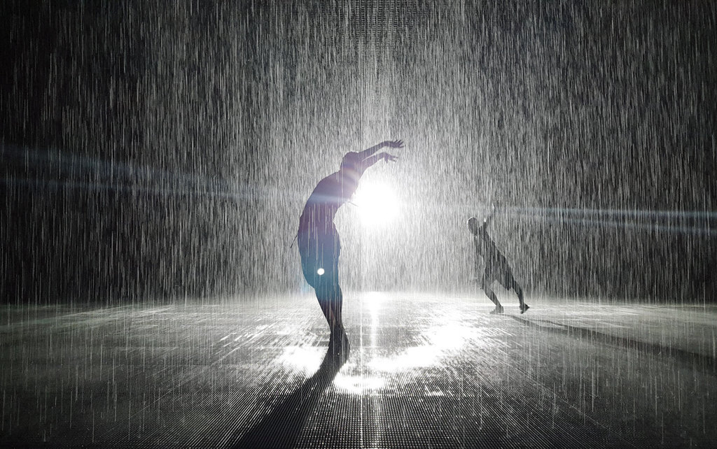 Staying Dry in the Incredible Rain Room in Sharjah - Roaming Required