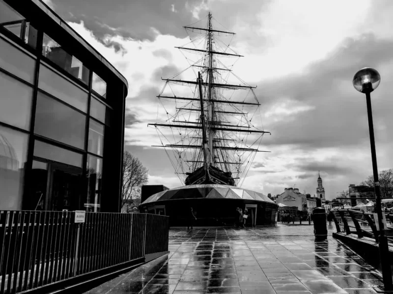 Visit the Cutty Sark in Greenwich London. Just one of the many views you'll experience when visiting the Cutty Sark in Greenwich London