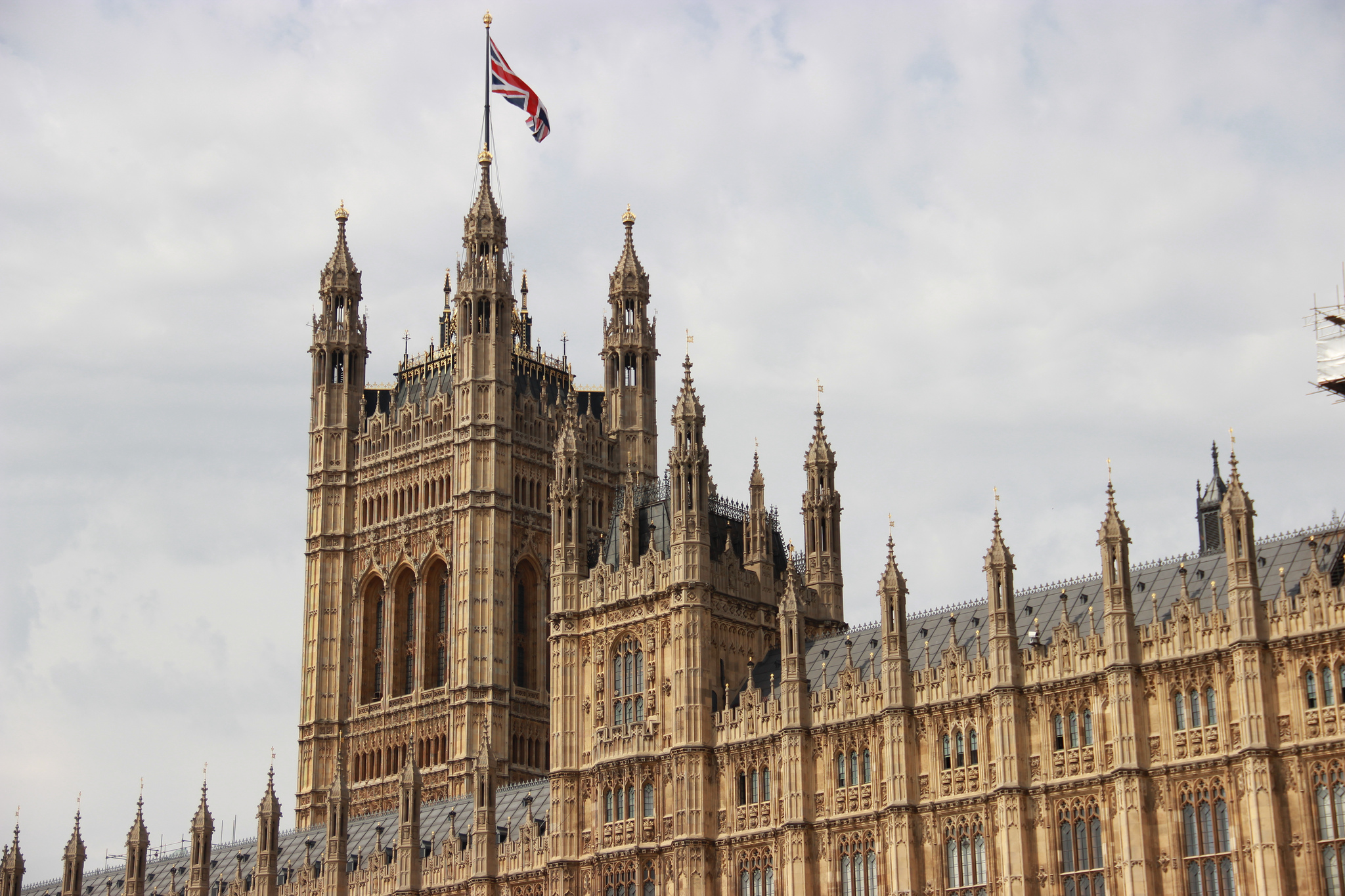 Exterior view of Houses of Parliament/Palace of Westminster