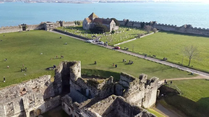 The view from atop Portchester Castle