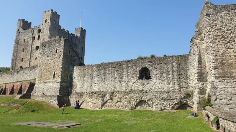 The exterior of Rochester Castle