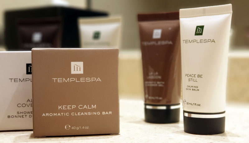 Temple Spa toiletries