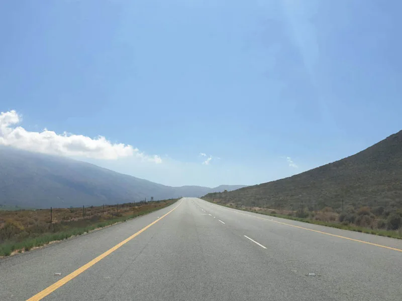 Road near Aquila Safari near Cape Town 