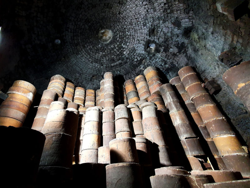 Inside a bottle oven at Gladstone Pottery Museum. Just one of the many things to do at The Potteries in Stoke-on-Trent