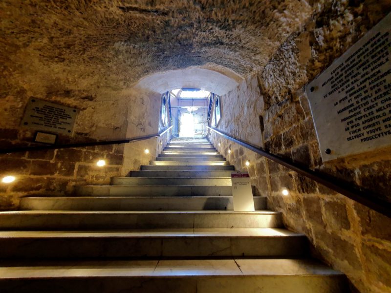 Staircase leading to the Sanctuary of St Publius www.roamingrequired.com