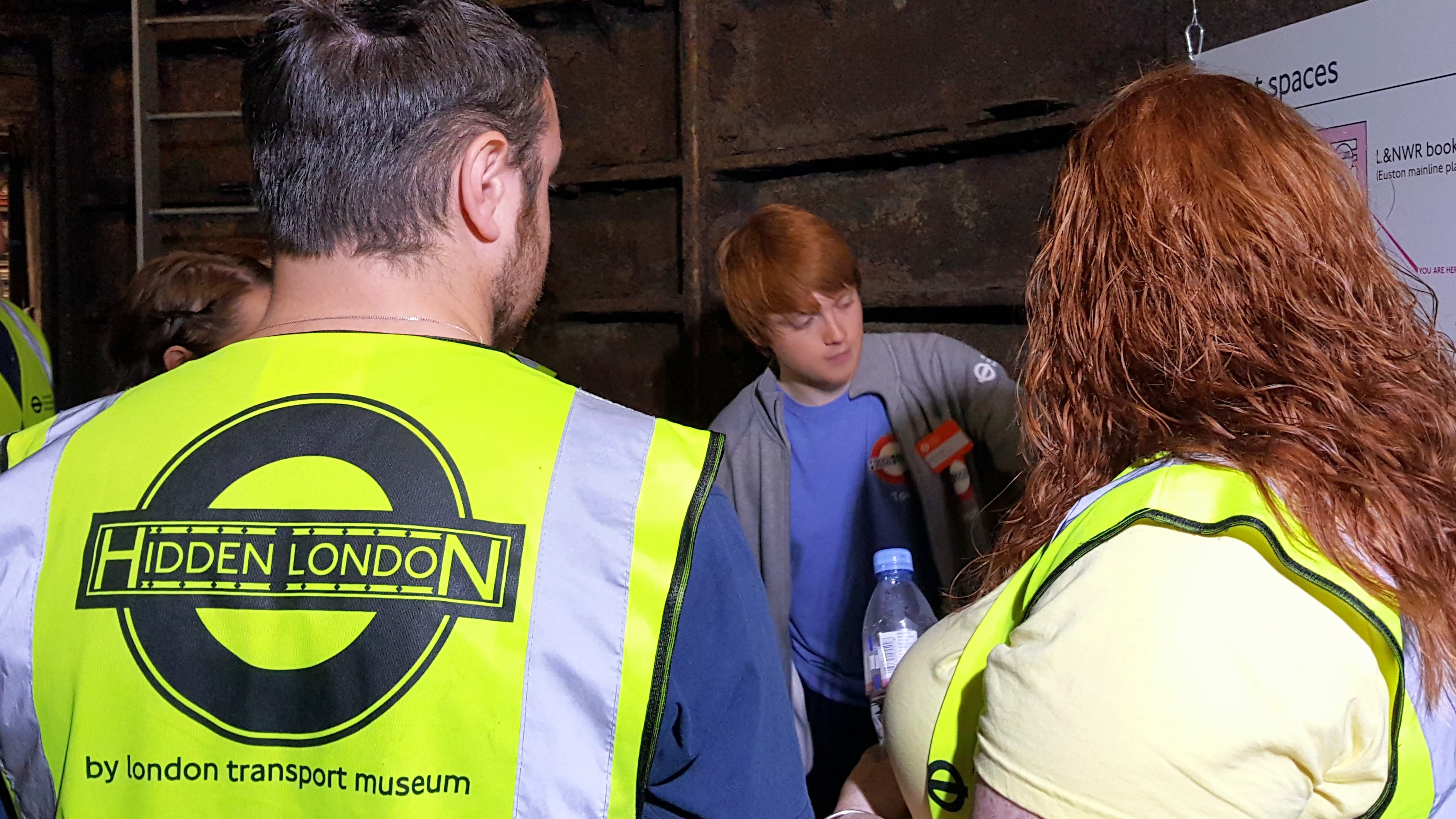 High visibility vest worn by visitors to the tunnels