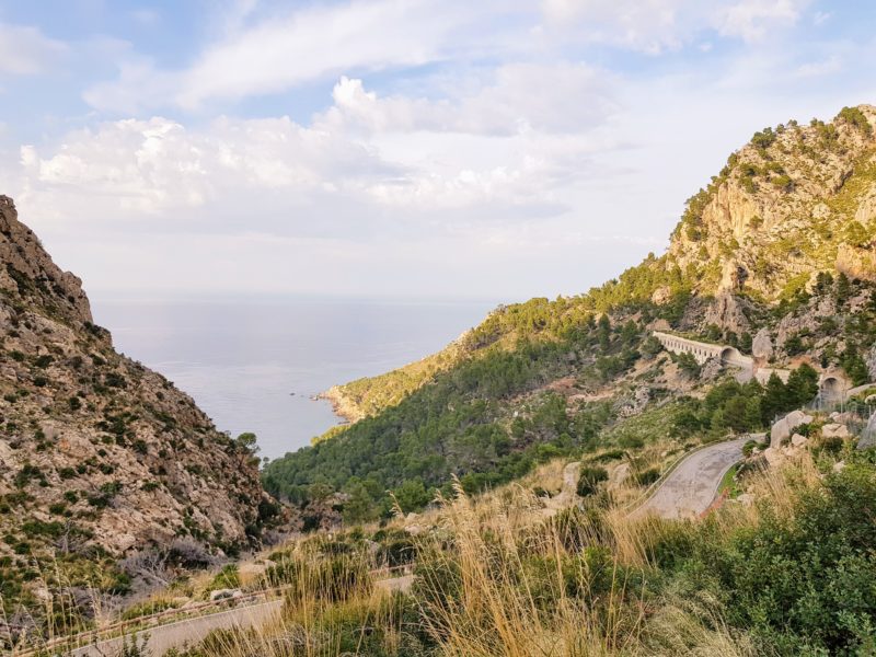 Roads leading from Palma to Soller in Mallorca