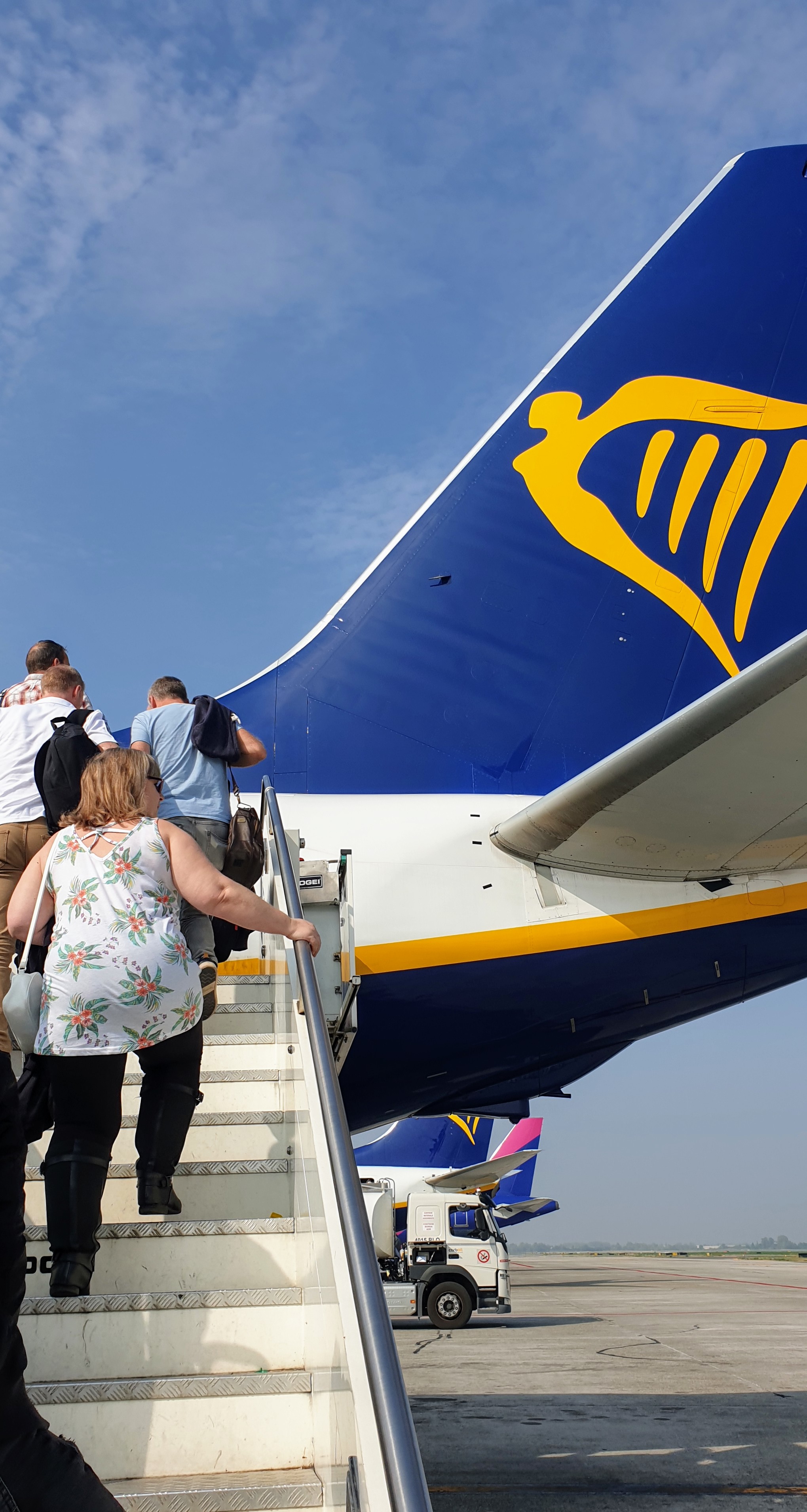 Boarding a Ryanair flight via the back staircase