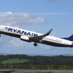 Ryanair plane in flight