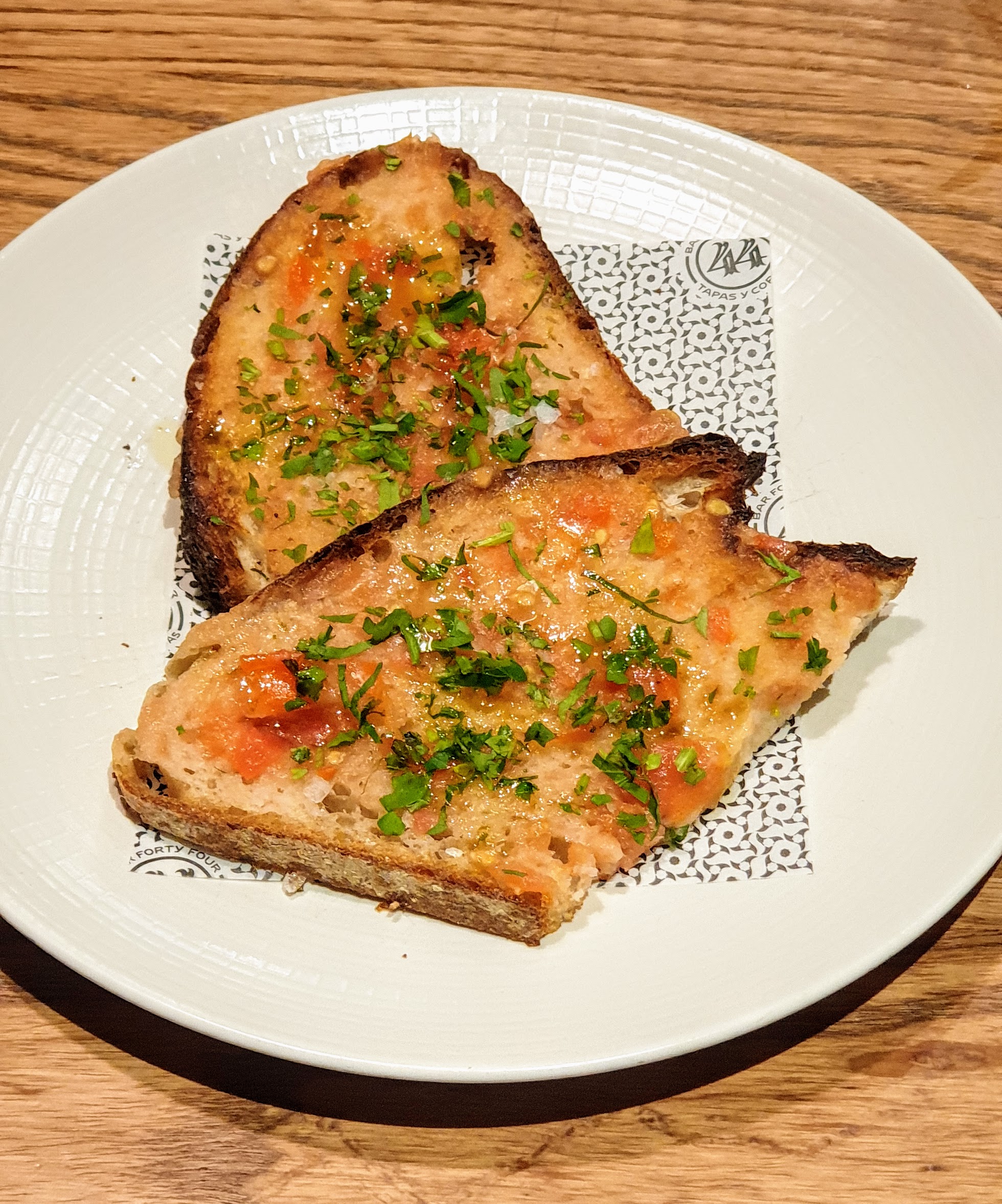 Pan con tomate at bar 44 in cardiff