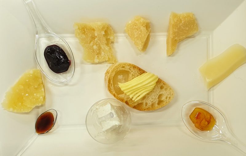 Cheese tasting at 4 Madonne Caseificio dell'Emilia