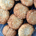 ANZAC biscuits on a wire tray