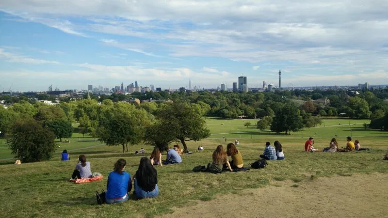 Primrose Hill is a popular picnic spot in London. One of the best places for a picnic in London
