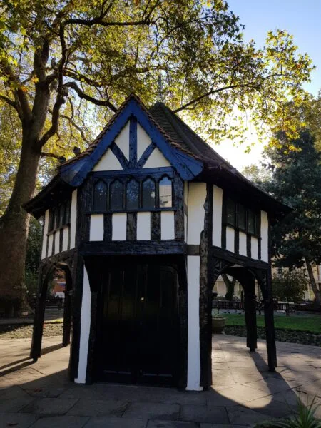 Tudor-style house in Soho Square, London