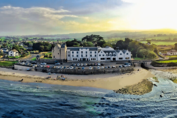 Aerial photo of Ballygally Castle