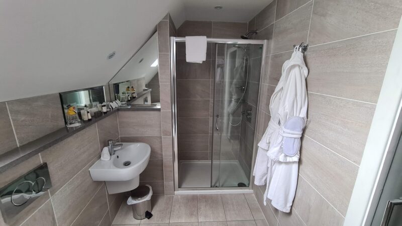 Bathroom at the Atrium Suite at Ballygally Castle