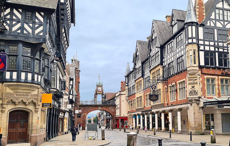 High street of Chester, Cheshire. Great destination for a weekend break