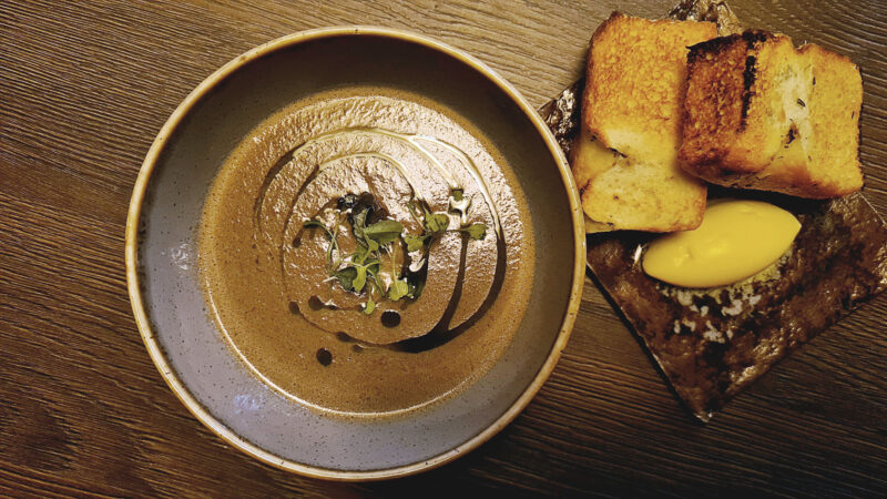 Mushroom soup at Hotel Indigo Chester