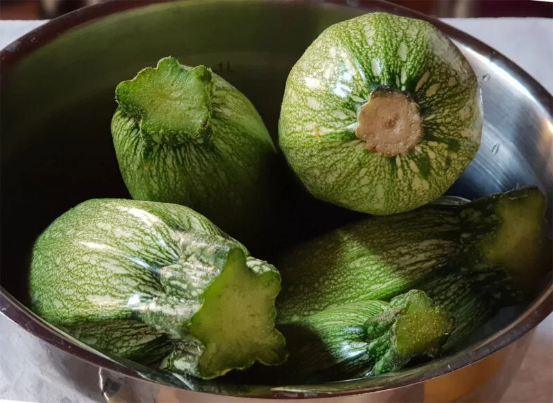 zucchine crudo - raw zucchini