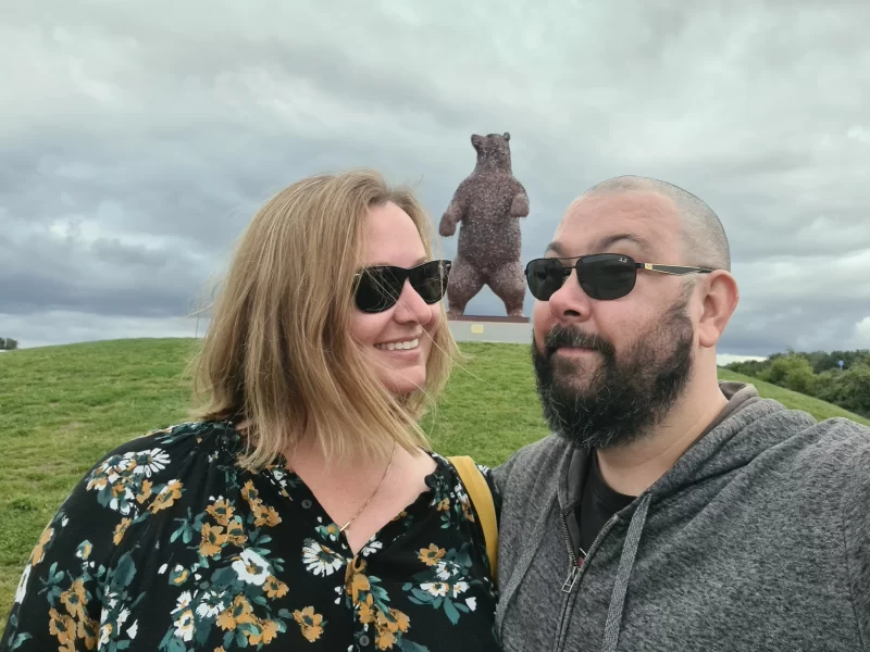 The Dun Bear selfie in Dunbar