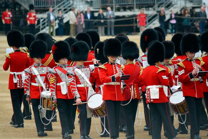Troops in Marching Band as part of Trooping the Colour