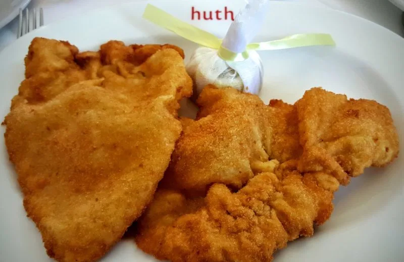 Huth Gastwirtschaft Schnitzel - One of the best places to find schnitzel in Vienna Austria 