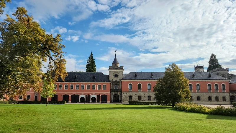 The exterior of Sychrov Chateau and Gardens