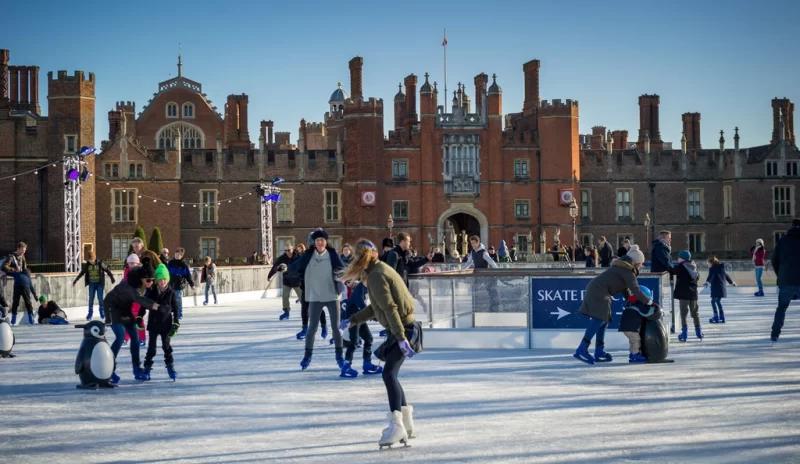 Ice skating in London at Hampton Court Palace, Historic Royal Palaces