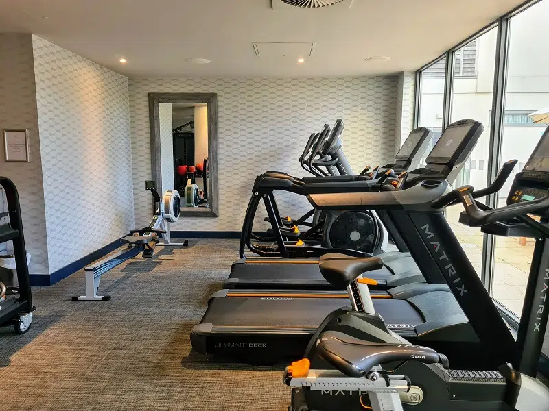 The gym at the Holiday Inn Winchester