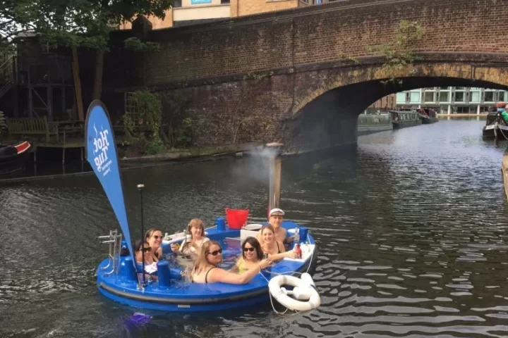 Group riding in the Hot Tub Boat