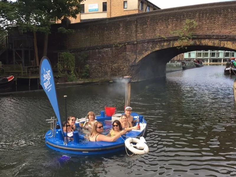 Group riding in the Hot Tub Boat