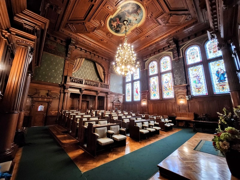 The Ceremonial room inside the Liberec Town Hall in Liberec, Czech Republic