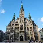 Wide angle view of Liberec Town Hall