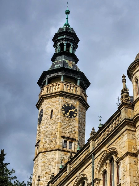 The Severoceske Museum Tower, a replica of the Old Town Hall Tower which was demolished when the the new Town Hall was constructed