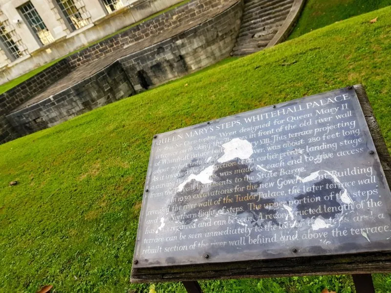 Queen Mary's Steps sign. Just one of the many stops encountered during The Lost Palace tour.