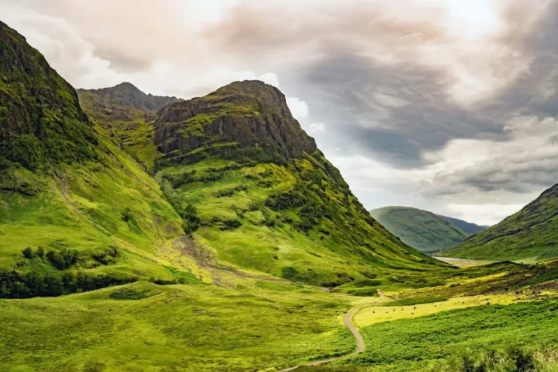 The valley of Glencoe, Scotland. Just one of many great places to add to your list of day trips from Glasgow