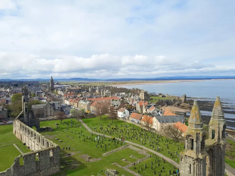 The view over in St Andrews, Scotland. Just one of many great places to add to your list of day trips from Glasgow