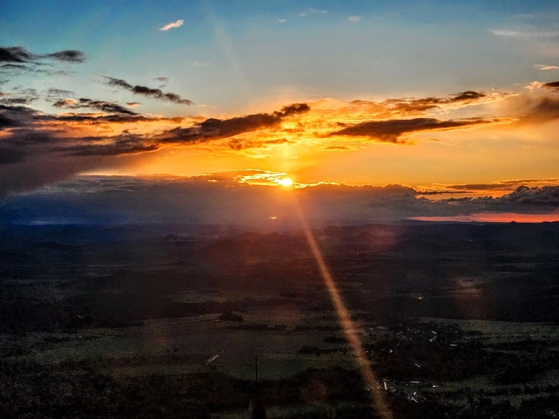 Sunset views captured from Jested Tower, Liberec, Czech Republic