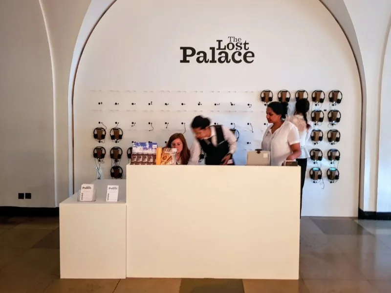 Check in desk for The Lost Palace