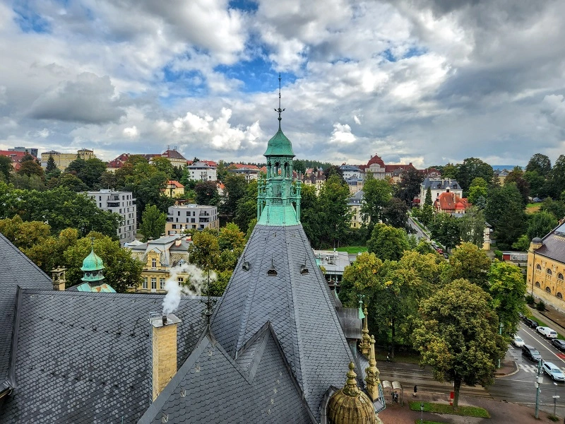 The view from atop the Severoceske Museum in Liberec, Czech Republic