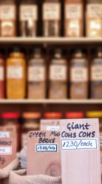 Bulk spices in Norwich Market