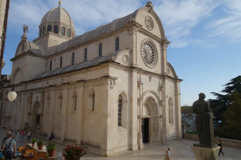 Exterior view of Sibenik cathedral in Sibenik, Croatia