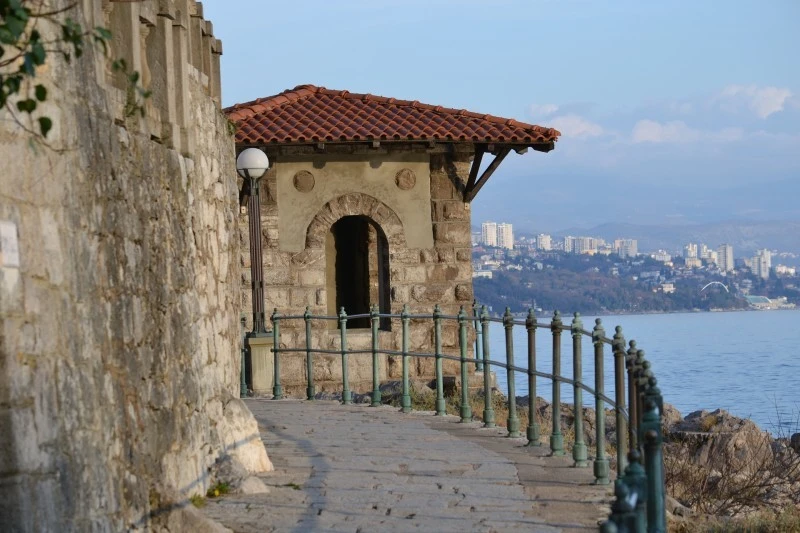 Footpath overlooking Opatija, Croatia. Just one of many great places to enjoy during a Croatia summer road trip