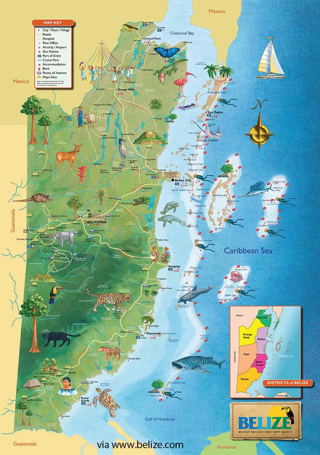 Map of Belize