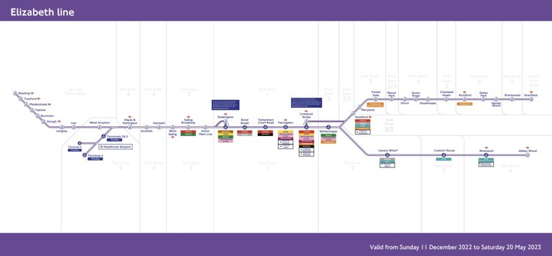 Elizabeth line TFL map