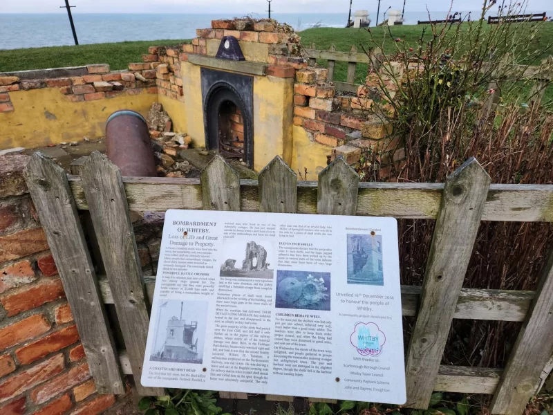 The Bombardment Garden along the Whitby beach promenade