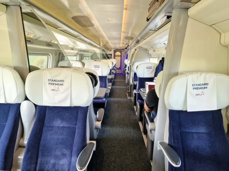 Standard Premium seats aboard an Avanti West Coast train