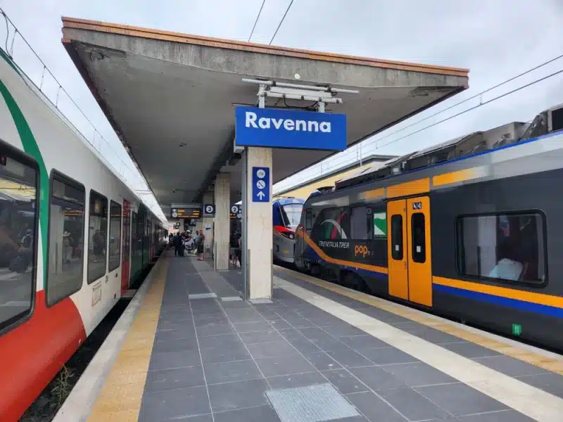 Ravenna train station in Italy