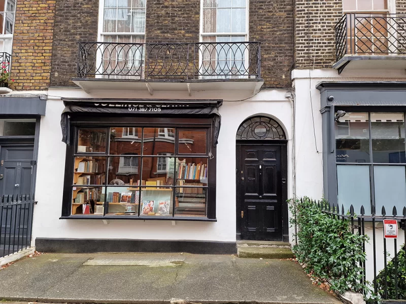 The exterior of Collinge a& Clark bookshop in London